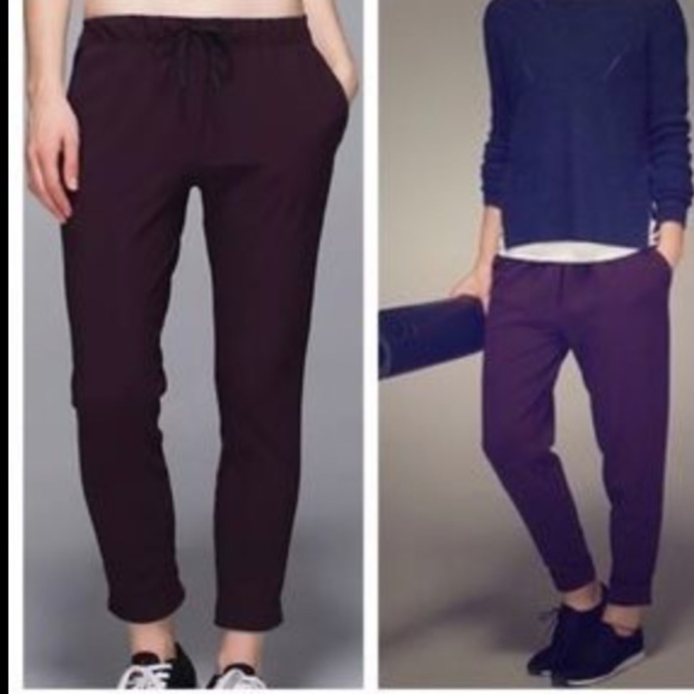 Lululemon Jet Crop Slim pant in Black Cherry